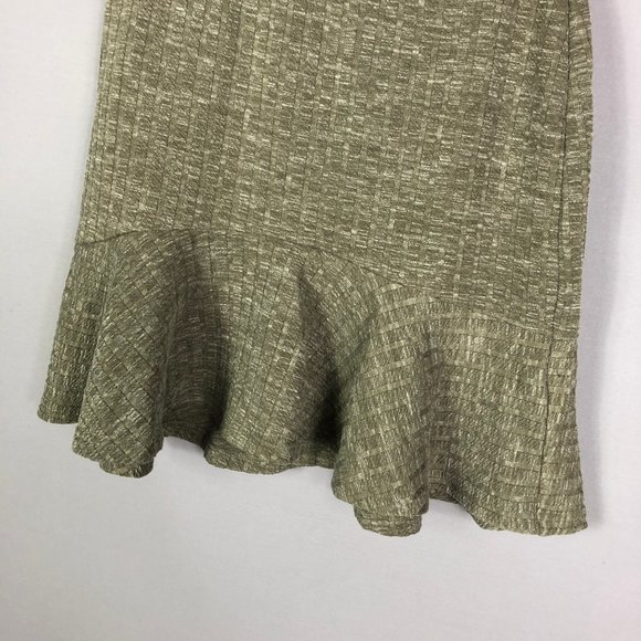 J.O.A. Womens Ruffle Hem Mini Skirt In Mocha Size Small - Picture 2 of 7